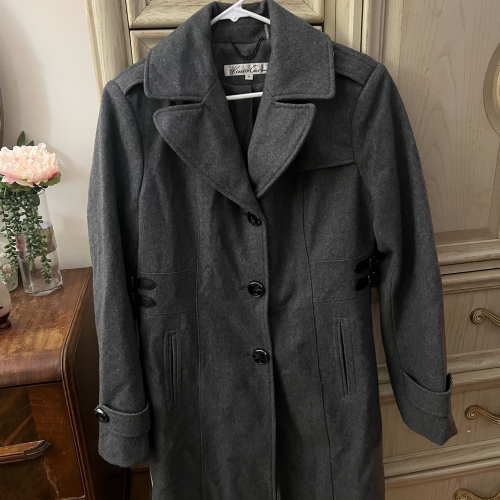 Kenneth Cole Women's Charcoal Trench Coat